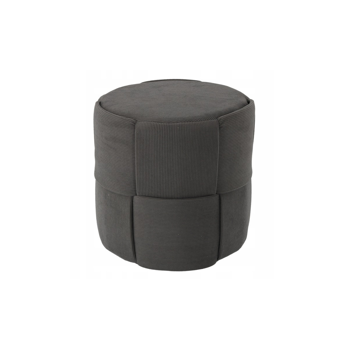 Taburetă rotundă tricotată 44 × 42 cm – gri închis