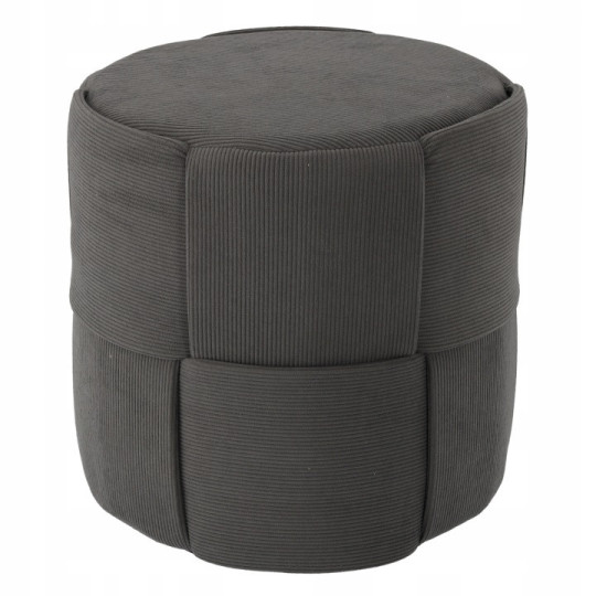 Taburetă rotundă tricotată 44 × 42 cm – gri închis