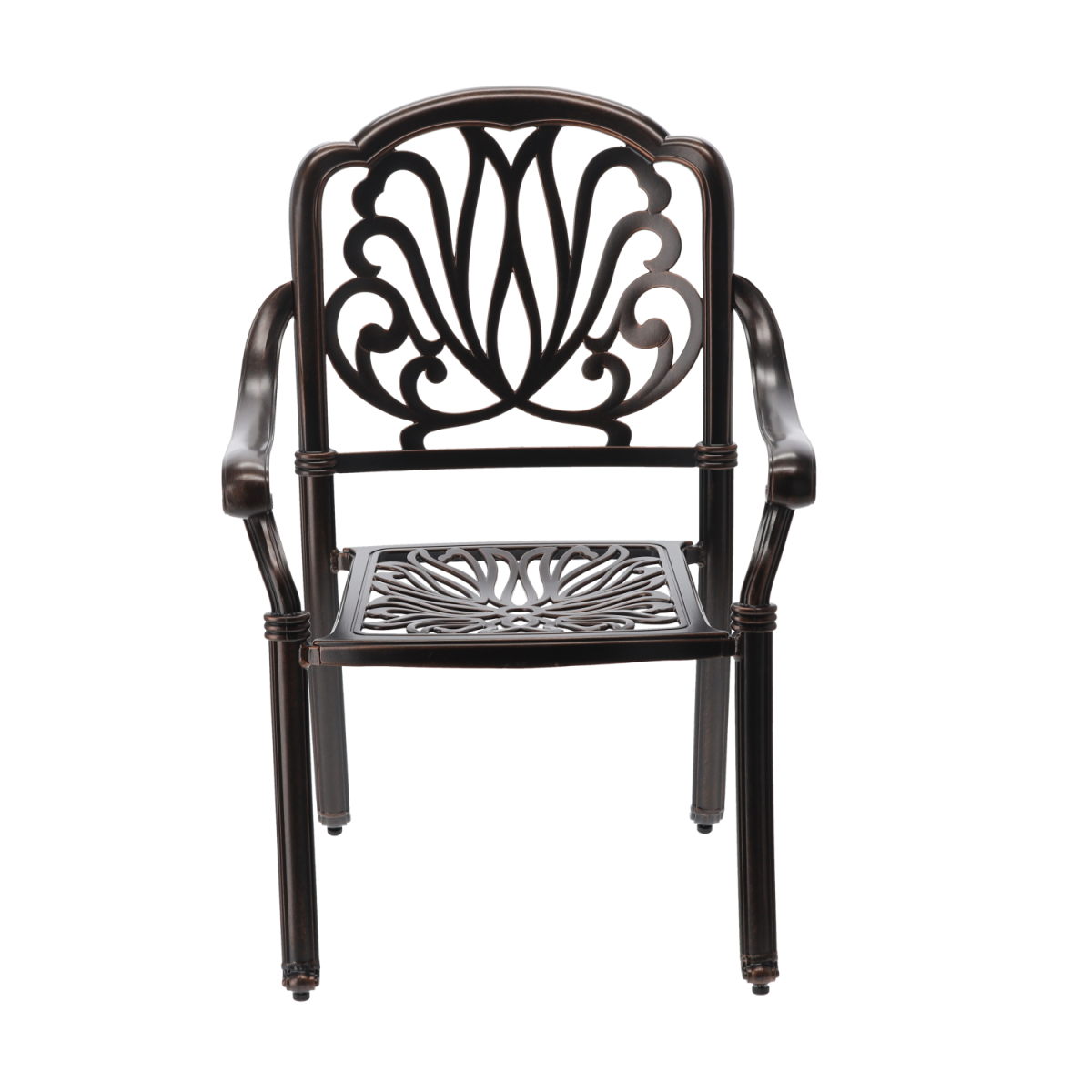 Scaun de grădină din aluminiu HASTINGS bronz antic 65 × 64 × 92 cm