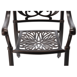 Scaun de grădină din aluminiu HASTINGS bronz antic 65 × 64 × 92 cm