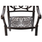 Scaun de grădină din aluminiu HASTINGS bronz antic 65 × 64 × 92 cm