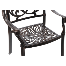 Scaun de grădină din aluminiu HASTINGS bronz antic 65 × 64 × 92 cm