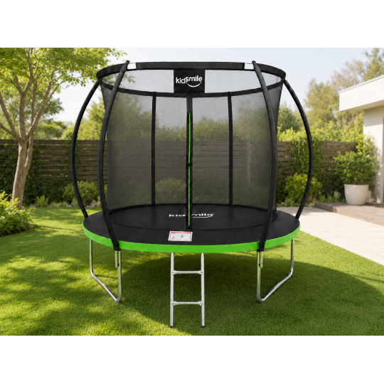 Zgară trampolina pentru copii de culoare verde la un preț super.