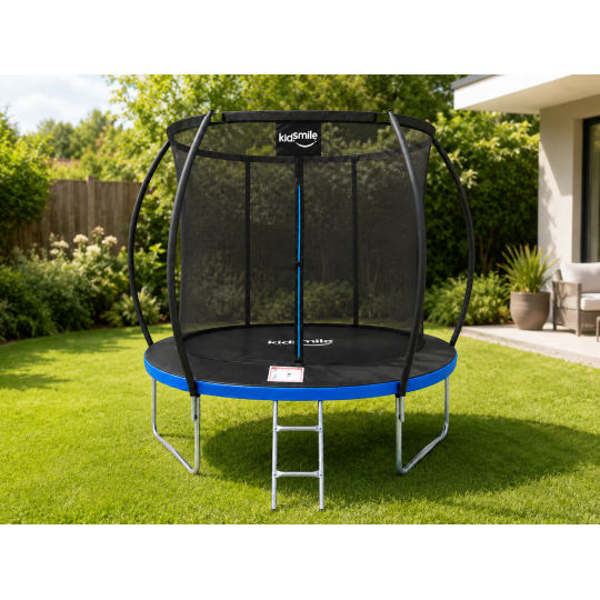 Detská trampolína pentru copii 252 cm în culoarea albastră.