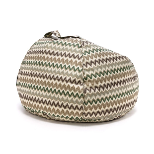 Fotoliu puf Sakwa M Modern Outdoor Zygzaki, culoare verde.