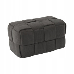 Pletena taburetă rectangulară 52 × 28 × 28 cm – gri închis