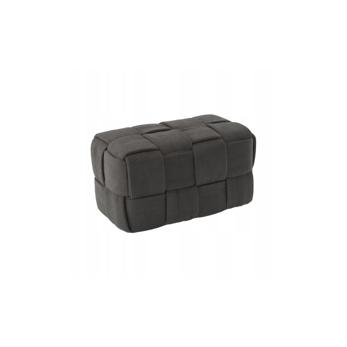 Pletena taburetă rectangulară 52 × 28 × 28 cm – gri închis
