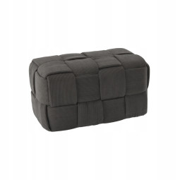 Pletena taburetă rectangulară 52 × 28 × 28 cm – gri închis