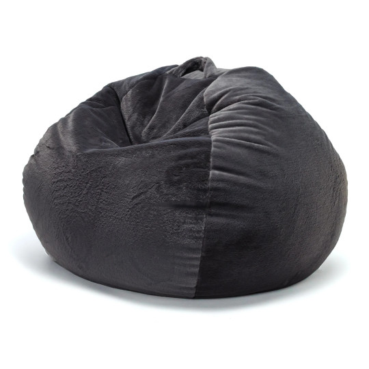 Moulé pouf cu taburetă în culoarea gri închis