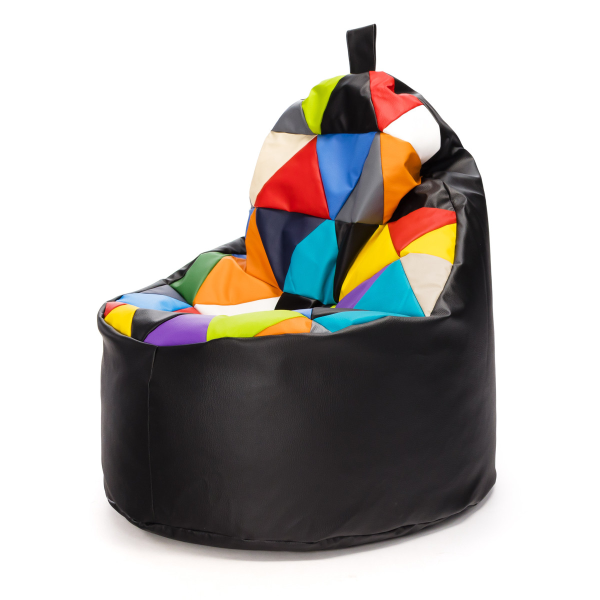 Pentru living, un sac mare de șezlong de culoare neagră