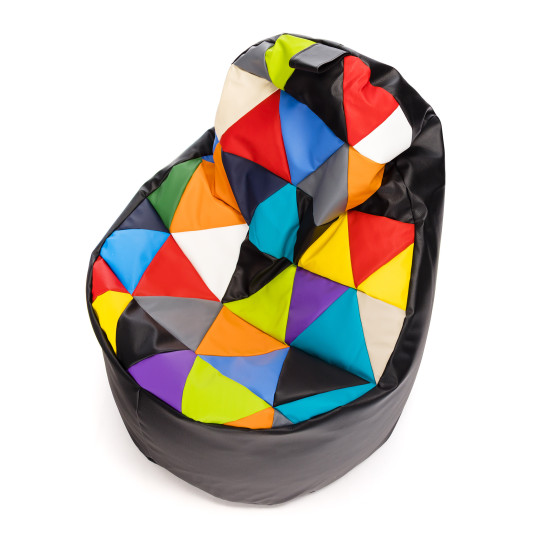 Pentru living, un sac mare de șezlong de culoare neagră