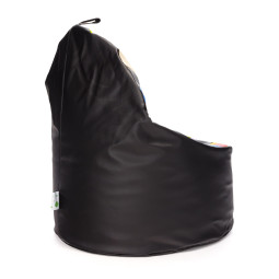 Pentru living, un sac mare de șezlong de culoare neagră