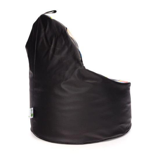 Pentru living, un sac mare de șezlong de culoare neagră