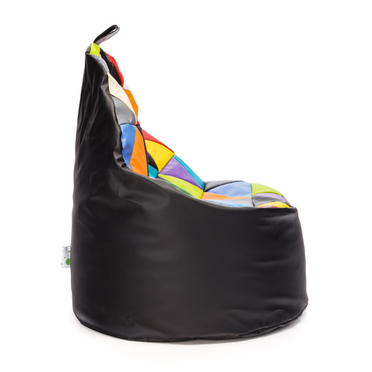 Pentru living, un sac mare de șezlong de culoare neagră