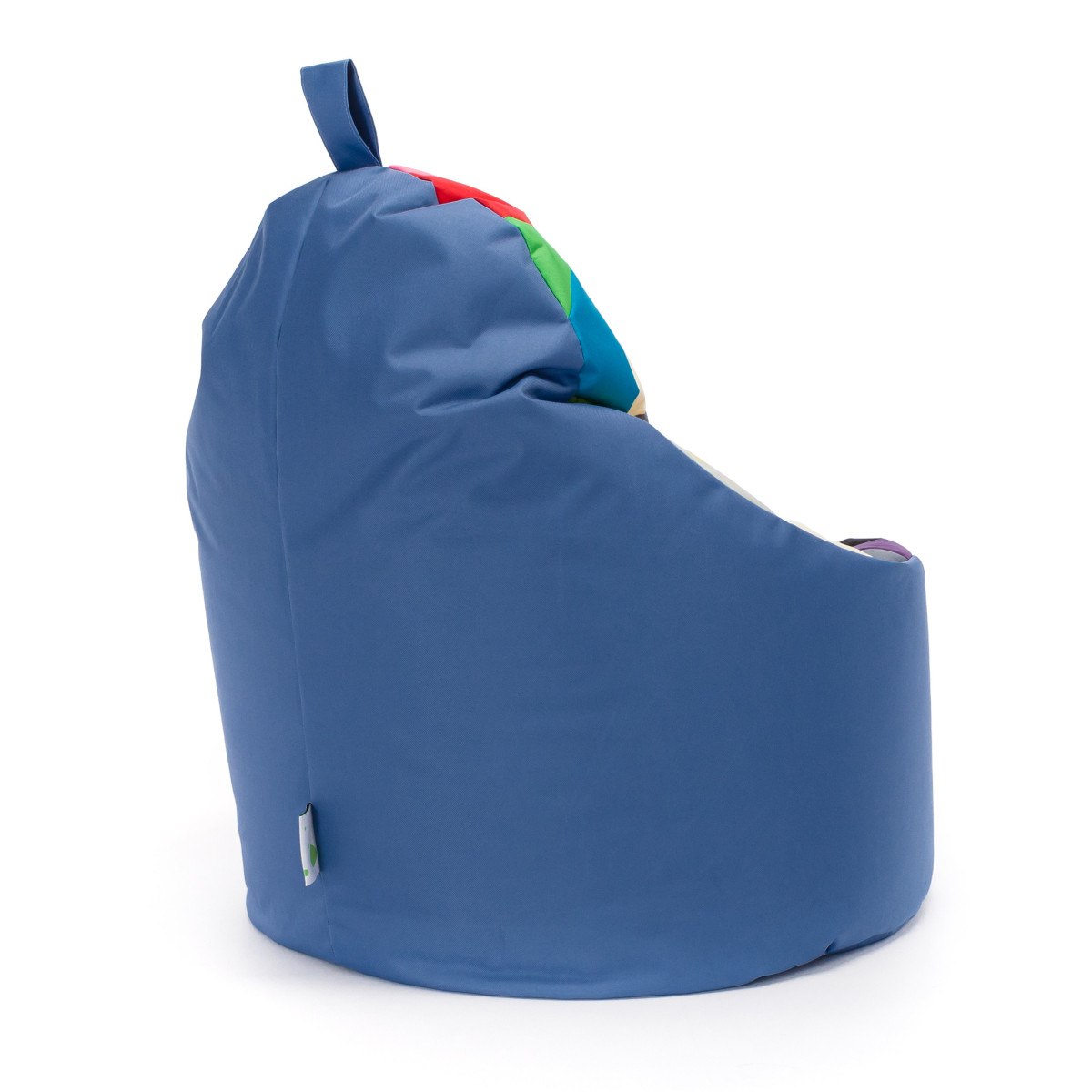Fotoliu puf Sako din poliester – fotoliu tip sac confortabil, culoare albastră.
