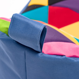 Fotoliu puf Sako din poliester – fotoliu tip sac confortabil, culoare albastră.