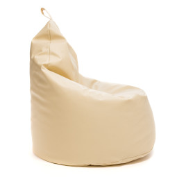 Kămașă din piele pentru living de culoare bej cu umplutură