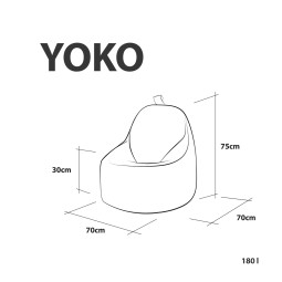 Sedie Yoko din poliester alb