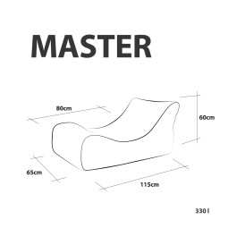 Relaxați-vă cu sacul de șezut Master din poliester – alb
