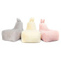 Huňat fotoliu de relaxare Bunny L pentru copii, de culoare crem