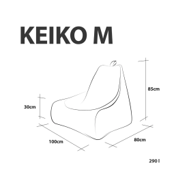 Mecăneaua de relaxare moale Keiko M în culoarea mov