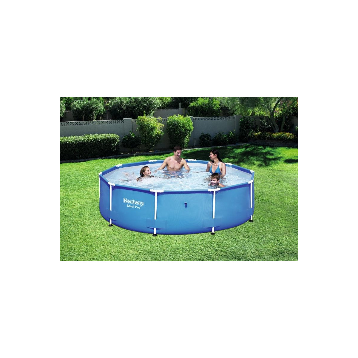 Piscina mare albastră cu dimensiunile de 305x76 cm