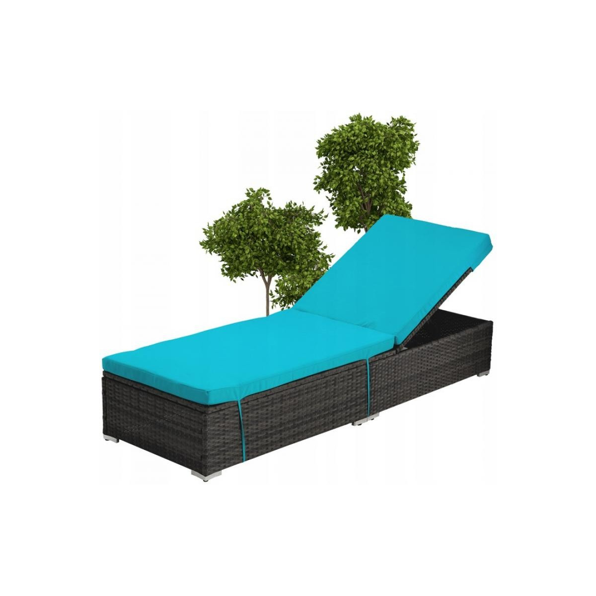 Leagăne din ratan de calitate pentru grădină, de culoare albastră