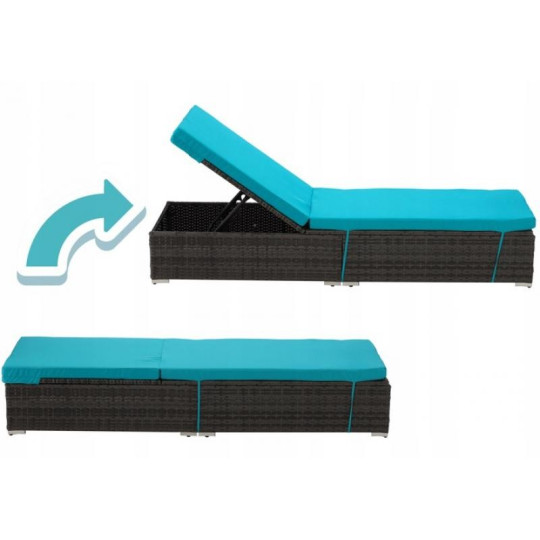 Leagăne din ratan de calitate pentru grădină, de culoare albastră