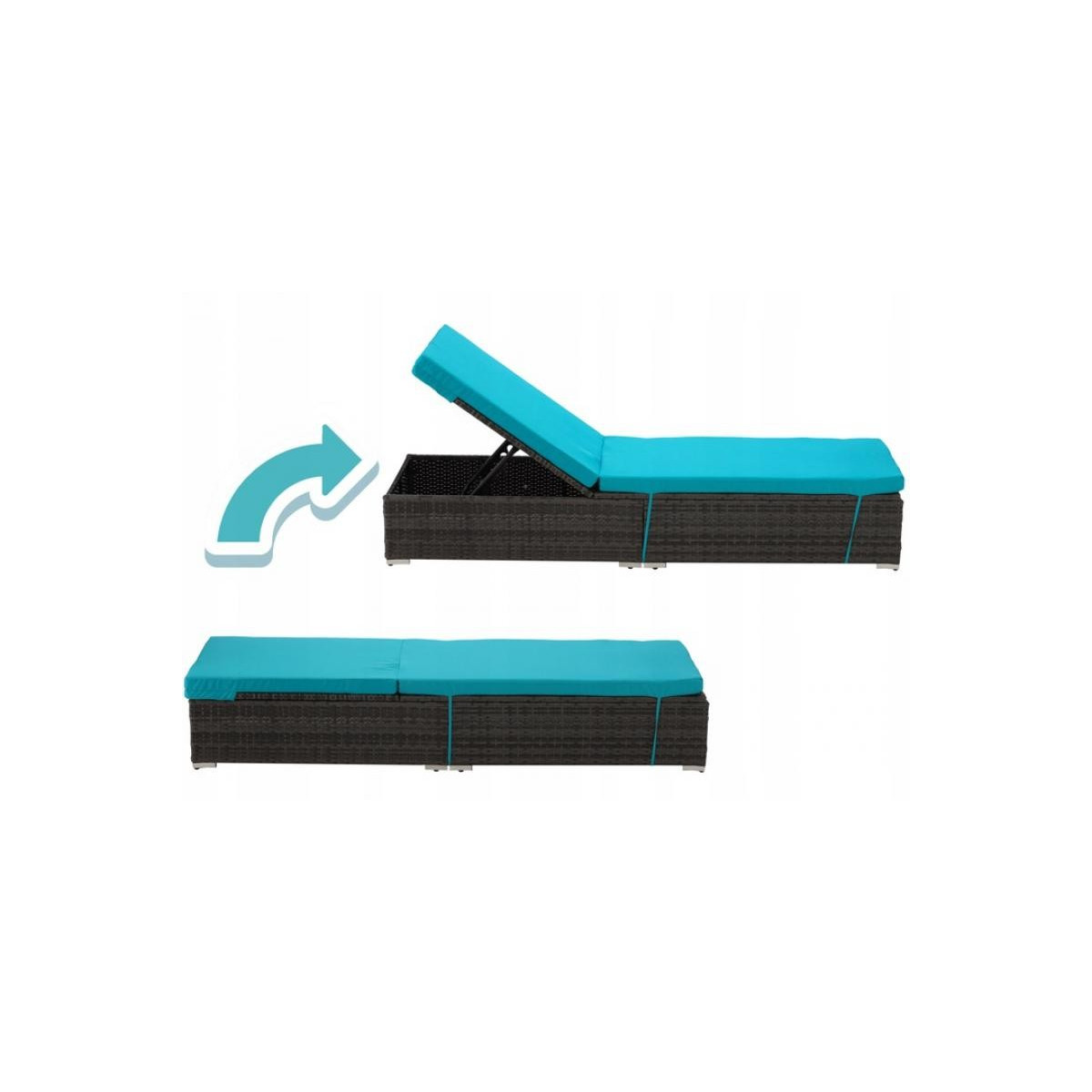 Leagăne din ratan de calitate pentru grădină, de culoare albastră