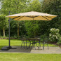 Umbrelă de grădină din aluminiu ROMA 300 cm cu braț lateral, bej
