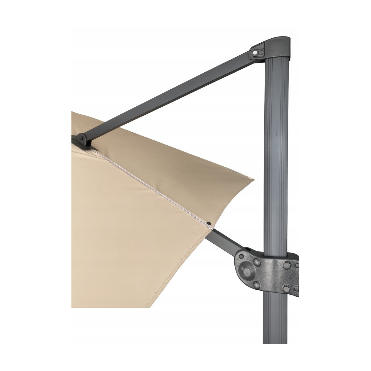 Umbrelă de grădină din aluminiu ROMA 300 cm cu braț lateral, bej