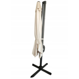 Umbrelă de grădină din aluminiu ROMA 300 cm cu braț lateral, bej