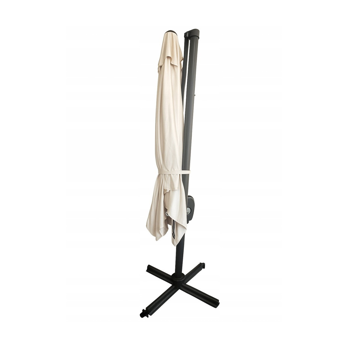 Umbrelă de grădină din aluminiu ROMA 300 cm cu braț lateral, bej
