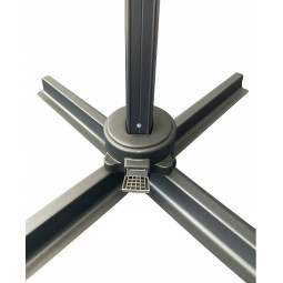 Umbrelă de soare din aluminiu ROMA, gri închis, 300 cm, cu braț lateral
