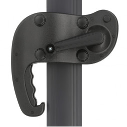 Umbrelă de soare din aluminiu ROMA, gri închis, 300 cm, cu braț lateral