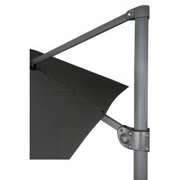 Umbrelă de soare din aluminiu ROMA, gri închis, 300 cm, cu braț lateral