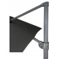 Umbrelă de soare din aluminiu ROMA, gri închis, 300 cm, cu braț lateral