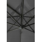Umbrelă de soare din aluminiu ROMA, gri închis, 300 cm, cu braț lateral