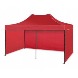Cort de tip pavillon profesional S5 3x6 m roșu – extra rezistent, 49 kg