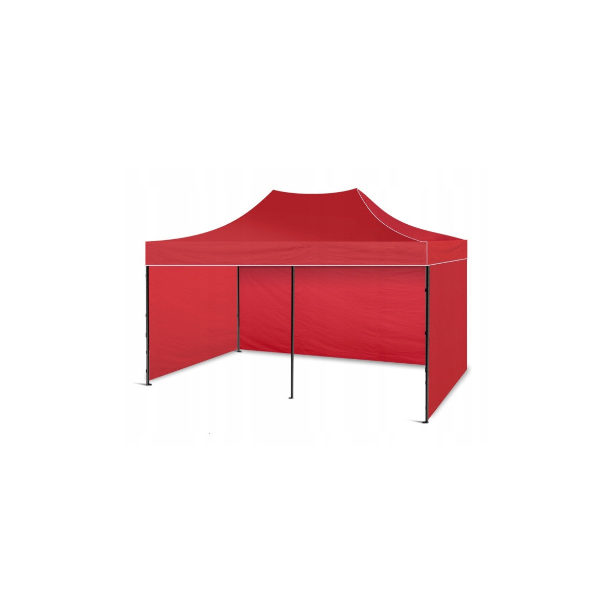 Cort de tip pavillon profesional S5 3x6 m roșu – extra rezistent, 49 kg
