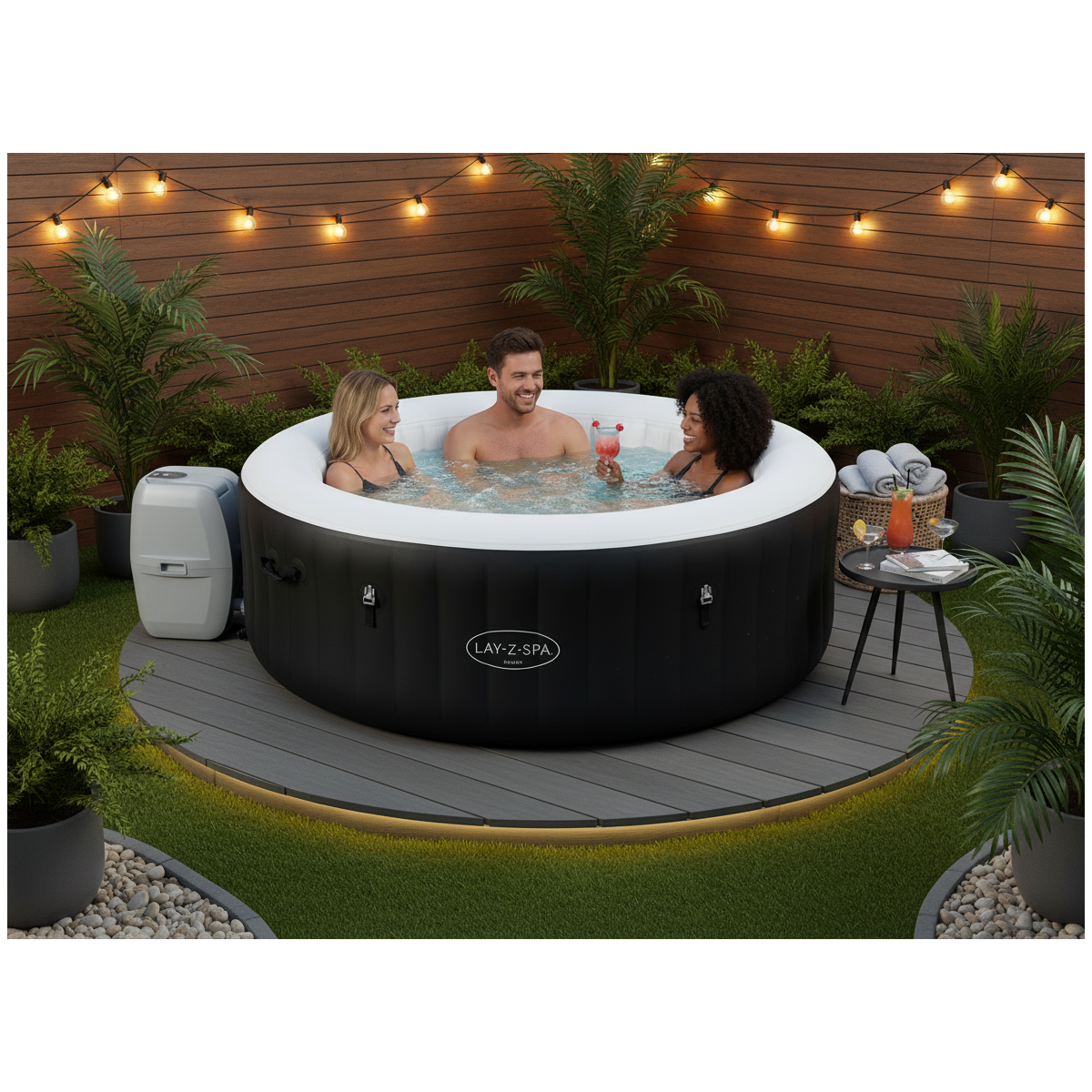 Spa gonflabil Lay-Z-Spa Miami AirJet pentru 2–4 persoane, 180 cm