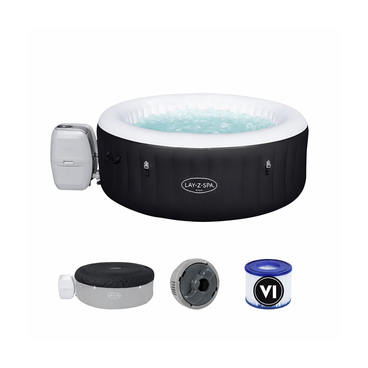 Spa gonflabil Lay-Z-Spa Miami AirJet pentru 2–4 persoane, 180 cm