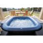 MSPA Tekapo Comfort – cadă cu hidromasaj gonflabilă pătrată pentru 6 persoane cu dezinfectare UVC 185 × 185 cm