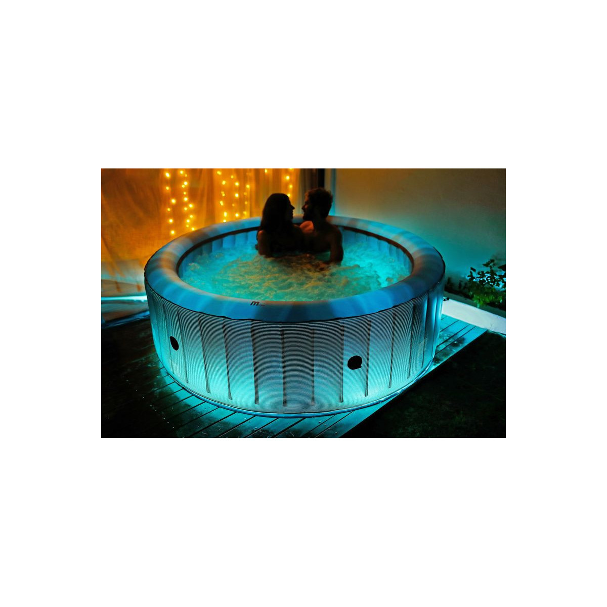MSPA Starry LED – Luxoasă cadă cu hidromasaj iluminată cu LED pentru 6 persoane, 204 cm