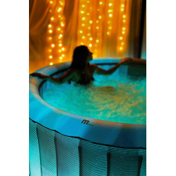 MSPA Starry LED – Luxoasă cadă cu hidromasaj iluminată cu LED pentru 6 persoane, 204 cm