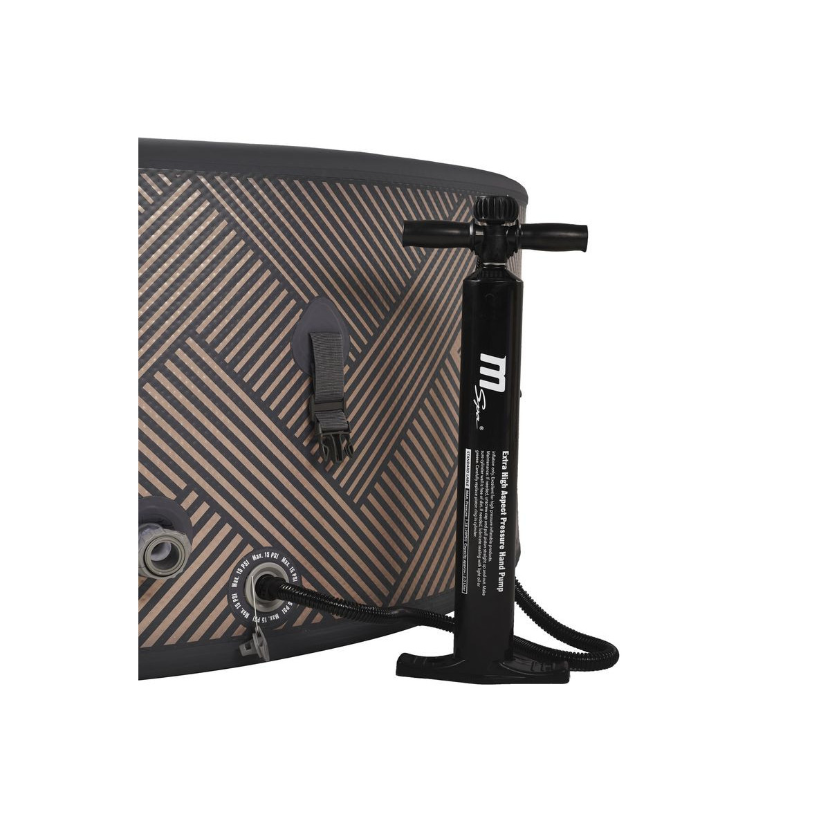 MSPA Frame Mono Eco LED – Cadă de hidromasaj fixă de lux pentru 6 persoane cu iluminare LED 173 × 65 cm