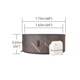 MSPA Frame Mono Eco LED – Cadă de hidromasaj fixă de lux pentru 6 persoane cu iluminare LED 173 × 65 cm