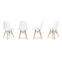 Scaun de interior de culoare albă 45x43x85 cm