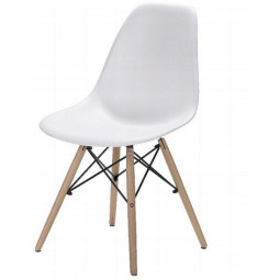 Scaun de interior de culoare albă 45x43x85 cm