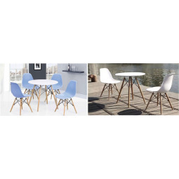 Scaun de interior de culoare albă 45x43x85 cm